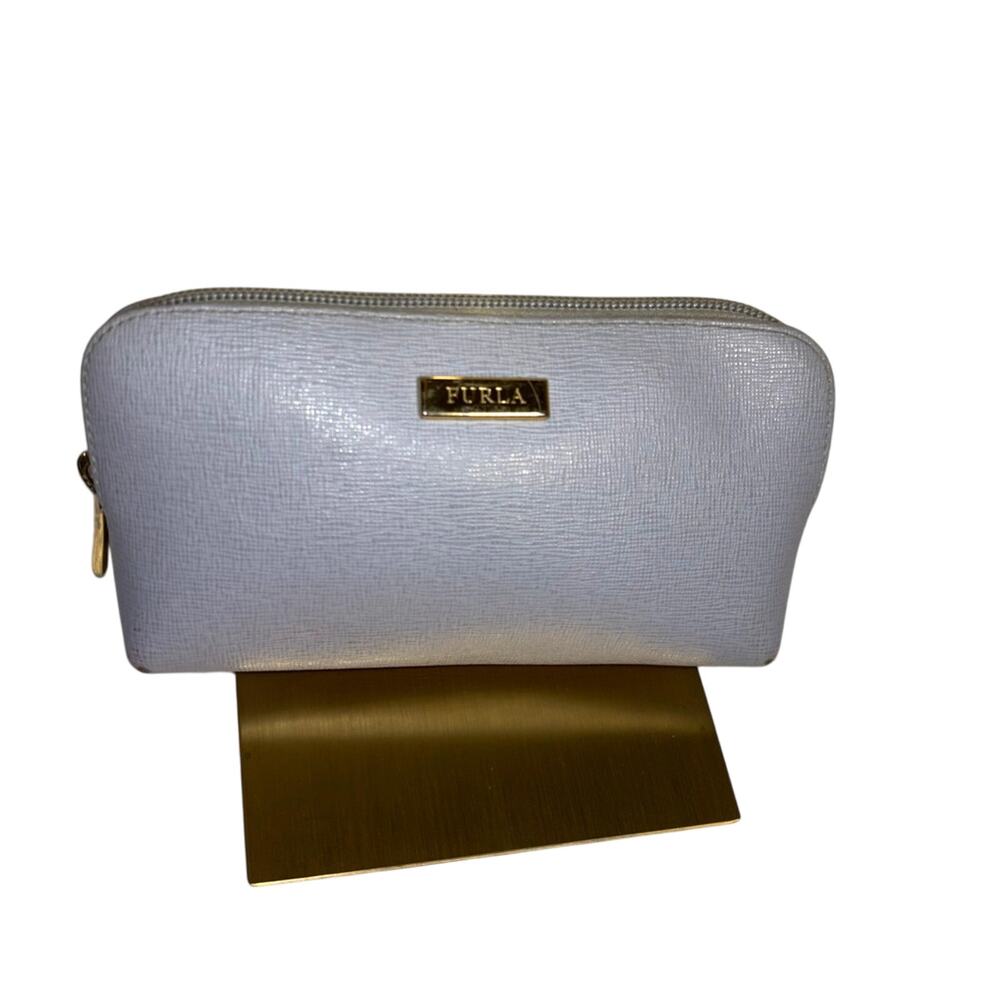 Furla Grey Leather Pouch